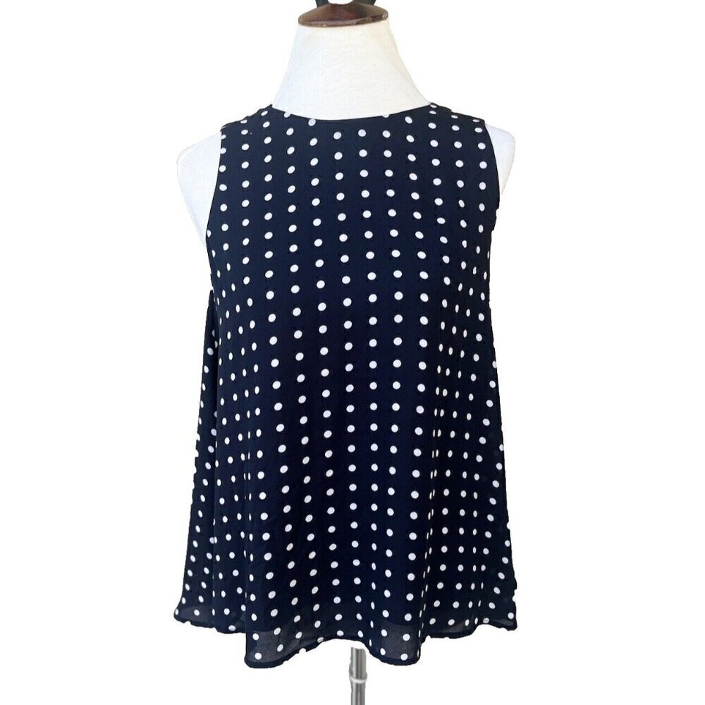 Philosophy Apparel Womens Printed Keyhole Swing Sleeveless Blouse Size S